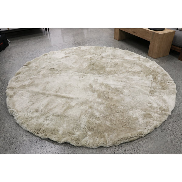 NZ Sheepskin Round Floor Rug Natural 120cm Greenslades Furniture