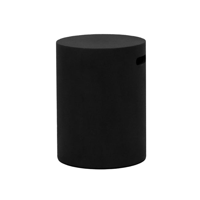 Round Concrete Side Table - Black