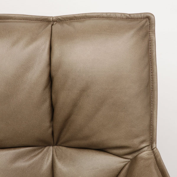 Memphis Swivel Armchair - Brown Leather