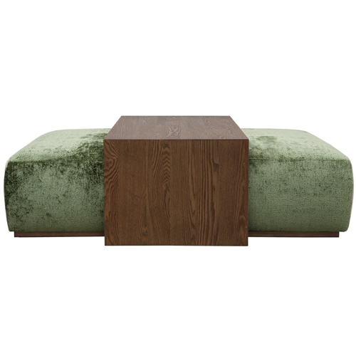 Alana Coffee Table + Ottomans Set - Forest
