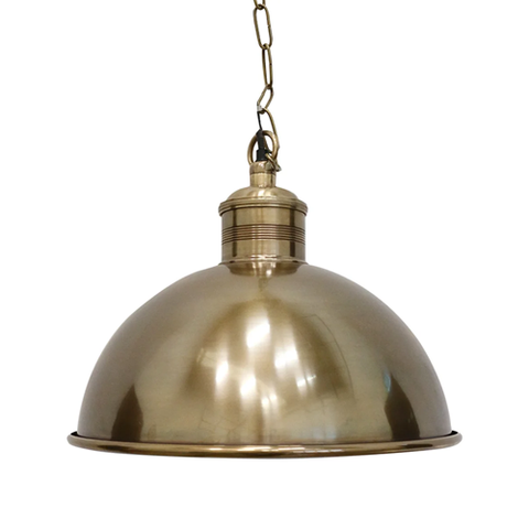 Vitrene Brass Glass Hanging Light - Small