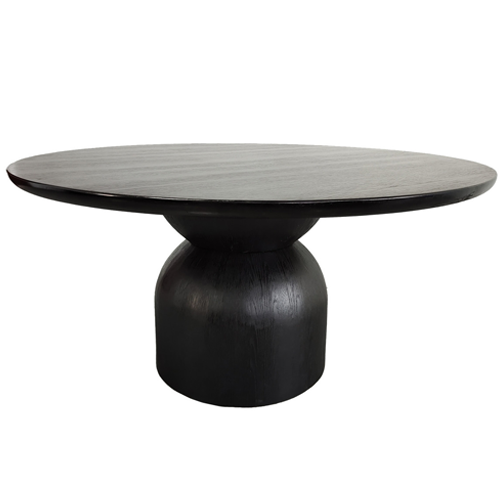 Byron Round Dining Table - Black - 1.5 Metre