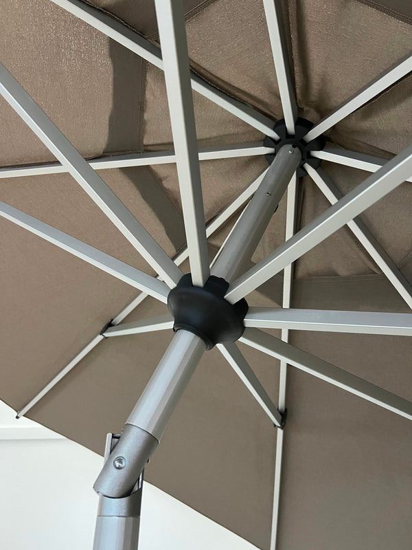 Greenslades Costa Tilting Outdoor Umbrella - 2.7m Octagonal - Taupe