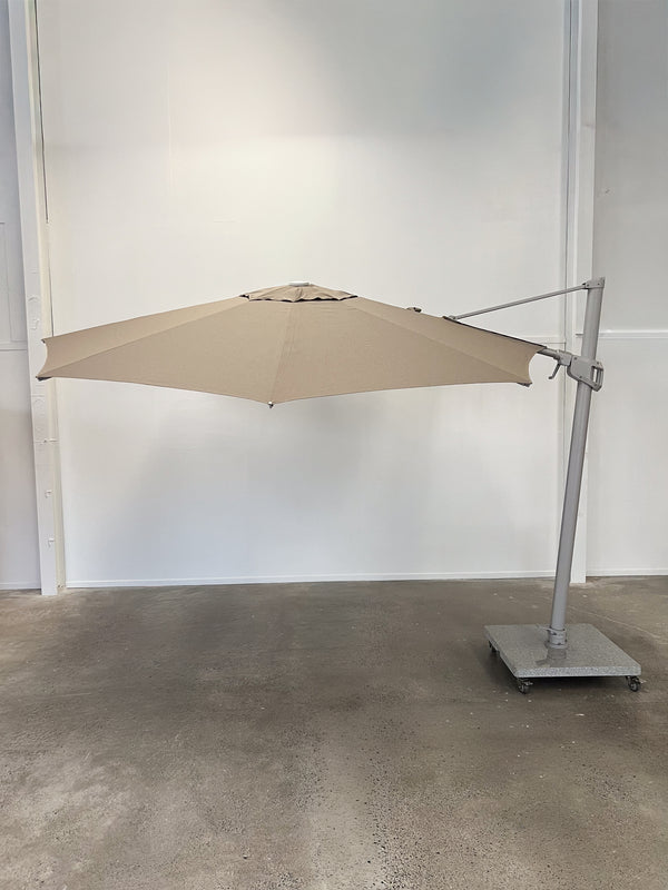 Greenslades Cuba Cantilever Umbrella - 3.5m Octagonal - Taupe