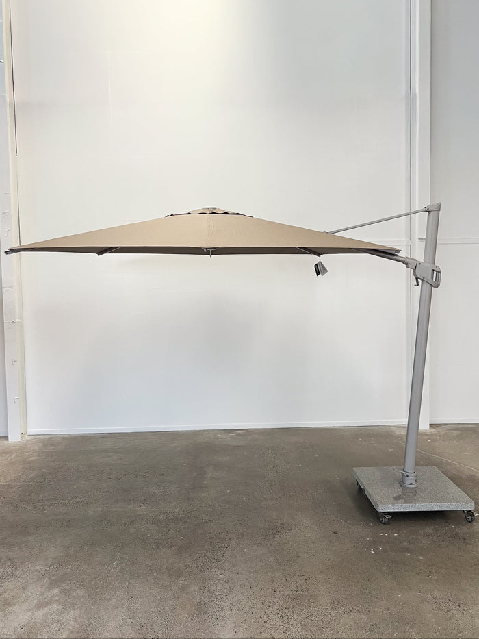 Greenslades Cuba Cantilever Umbrella - 3.5m Octagonal - Taupe