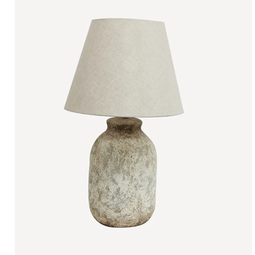 Ellie Rustic Stone Lamp with Shade