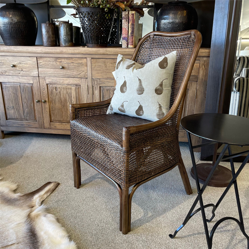 Round Black Folding Side Table