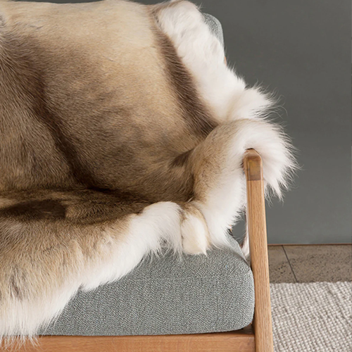 Reindeer Hide Natural Grey Brown Medium Greenslades Furniture