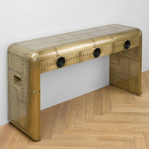 Rumi Console Table - Antique Black - 118cm