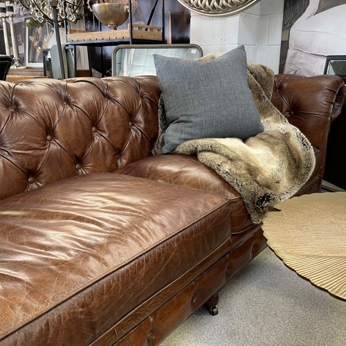 Kensington leather sofa deals