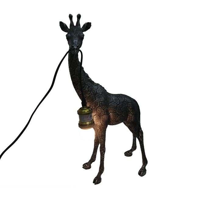 Giraffe Hanging Bulb Lamp - Black/Pewter