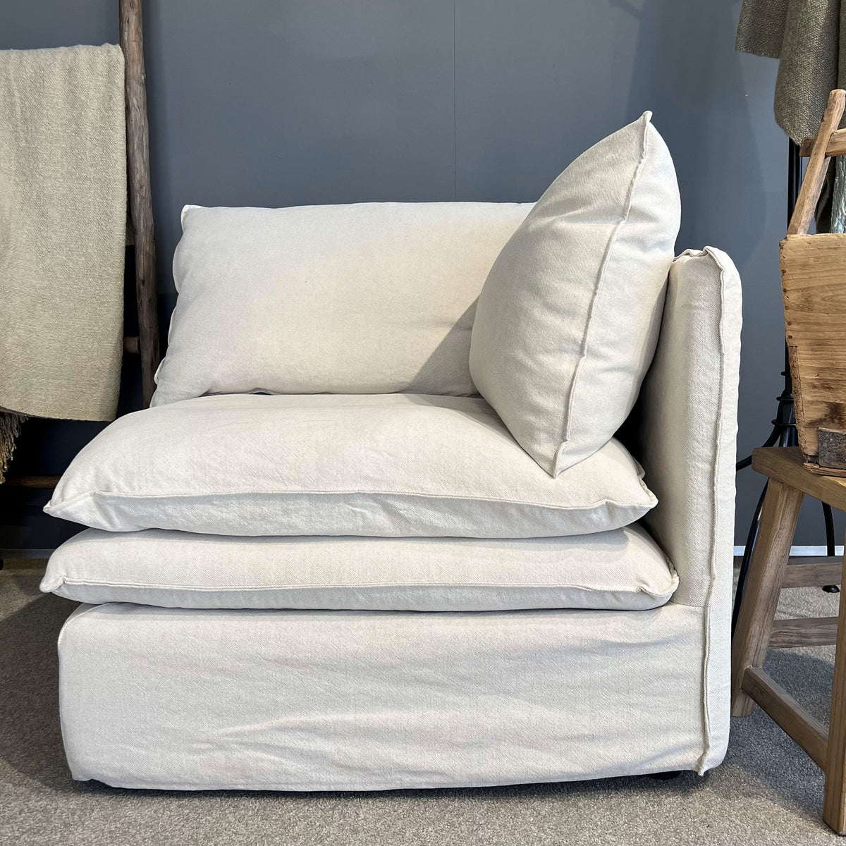 Laguna Sectional Sofa - Corner Setting with Open End + Ottoman