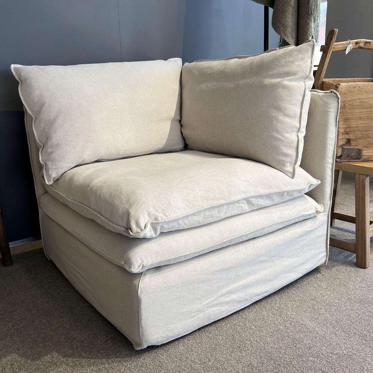 Laguna Linen Slipcover Sectional - Corner