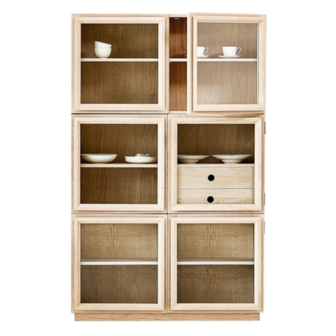 Cole Display Cabinet - Double - Biscuit