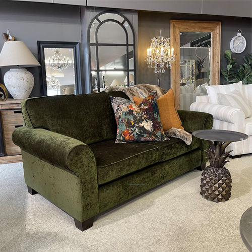 Made green hot sale velvet sofa bed