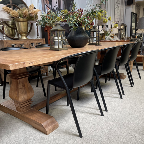 Black timber dining online chairs