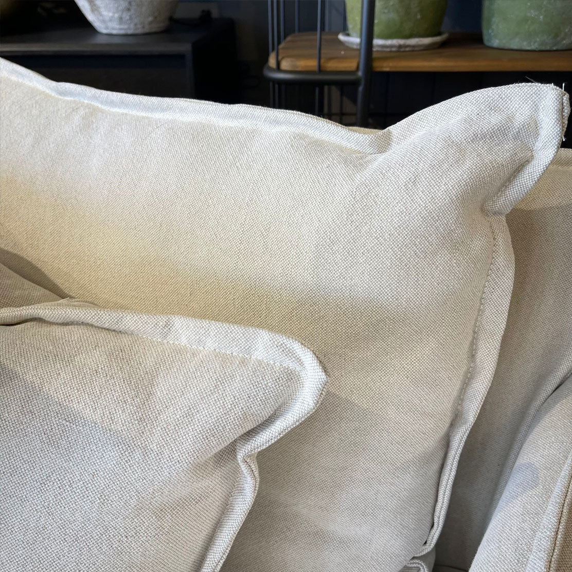 Malibu 2.5 Seater Linen Slipcover Sofa - Natural