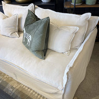 Malibu 2.5 Seater Linen Slipcover Sofa - Natural
