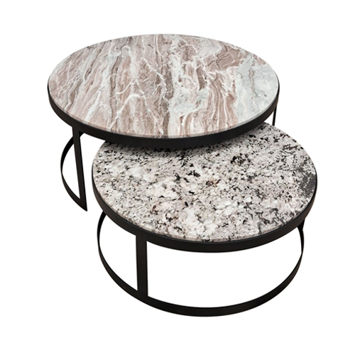 Marble nesting coffee tables set of 2 online