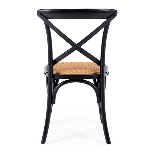 Black x store back dining chairs
