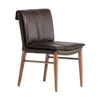 Maxson Genuine Leather Dining Chair - Cocoa