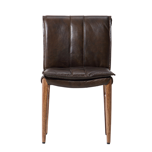 Maxson Genuine Leather Dining Chair - Cocoa