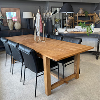 Maxson Black Leather Dining Chair - Metal Legs