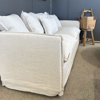 Noosa 3 Seater Linen Slipcover Sofa - Natural