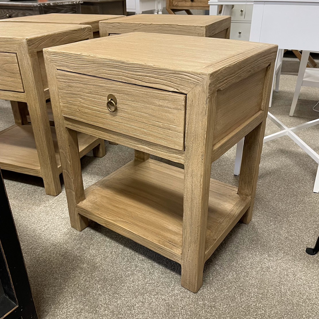Oklahoma Bedside Table - 1 Drawer - Natural