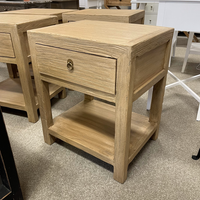 Oklahoma Bedside Table - 1 Drawer - Natural