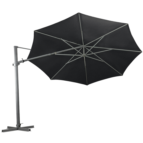 Shelta Regis Cantilever Umbrella - O'bravia™ Fabric - 3.5m Octagonal - Black