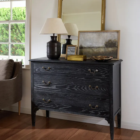 Casey White Bedside Table - 3 Drawer