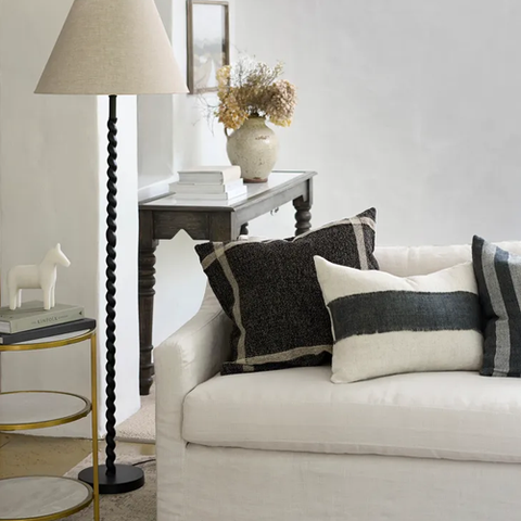 Brushed Pewter Style Floor Lamp with 2 Lights