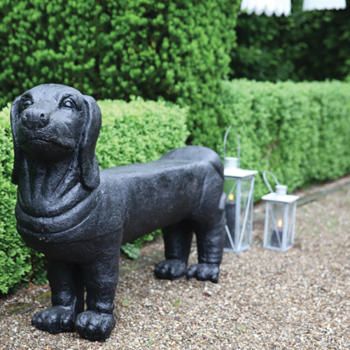 Darcy the Dachshund Outdoor Bench