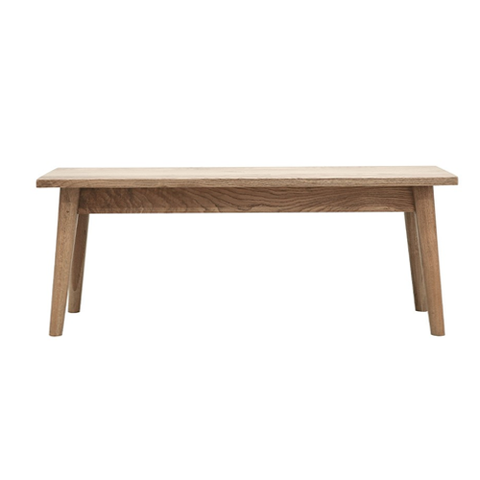 Bayley Leather Bench with Straps - Cocoa