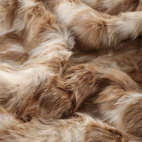 Heirloom NZ Made Faux Fur Throw - 150x220cm - Vintage Squirrel Fawn