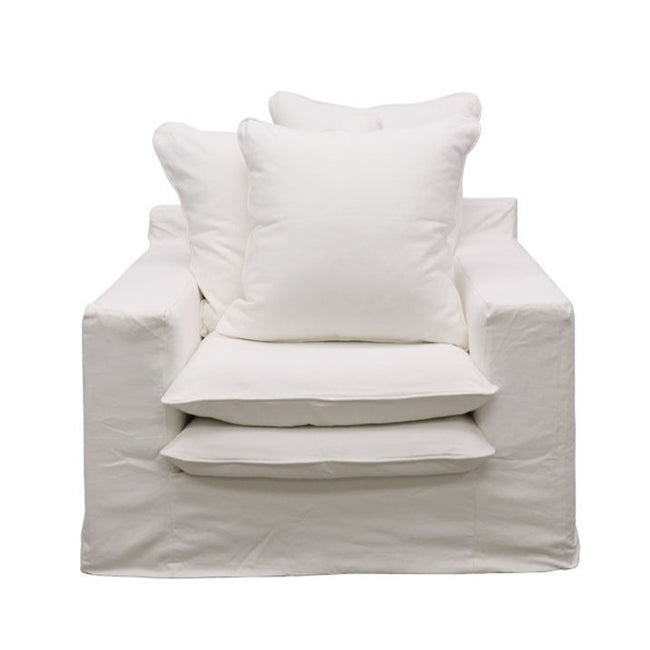 Keely Slipcover Armchair - White