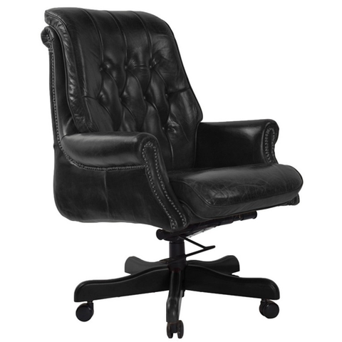 Marcel Cross-Back Office Desk  Chair - Adjustable Height + Swivels