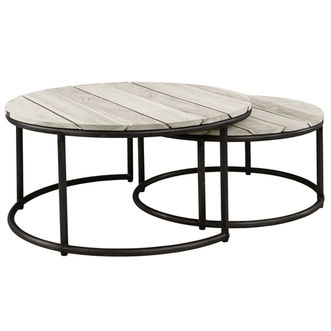 Concrete Outdoor Side Table - White