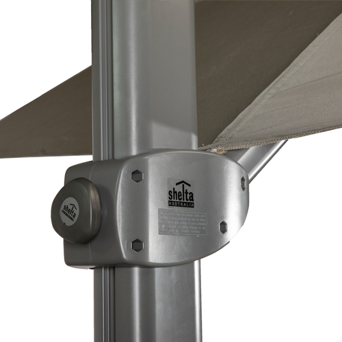Shelta Asta Cantilever Outdoor Umbrella O'bravia™ Taupe 4 Metre Oc
