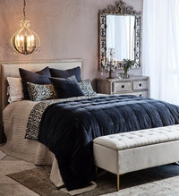 Bambury Oak & Linen Headboard - Queen