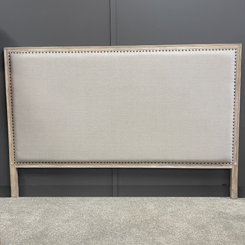 Bambury Oak & Linen Headboard - Queen