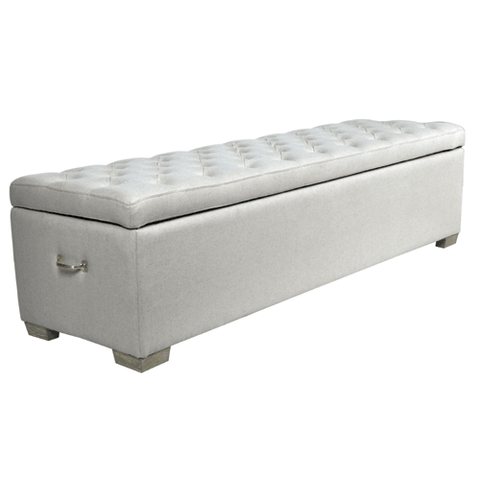 Pedro Goatskin Bed End Bench - Black and White - 130cm