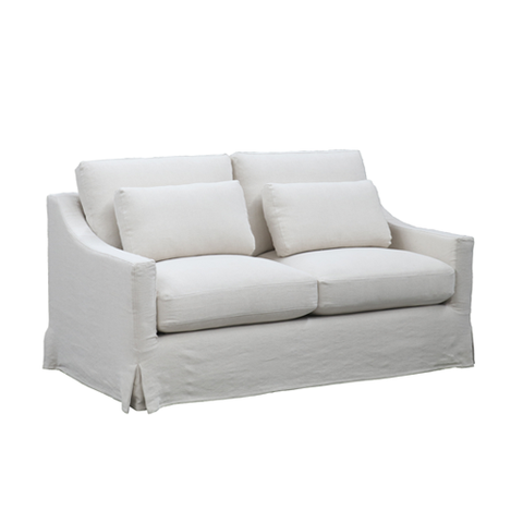 St Lucia Linen Slipcover Modular Sofa - Left Corner - Natural