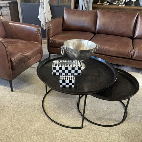 Antique black store coffee table