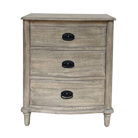 San Diego White Bedside Table