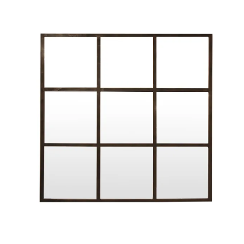 Square Iron Grid Mirror - 1000