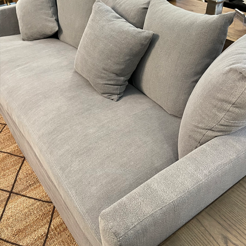 Chateau 3.5 Seater Linen Slipcover Sofa - Deep Grey