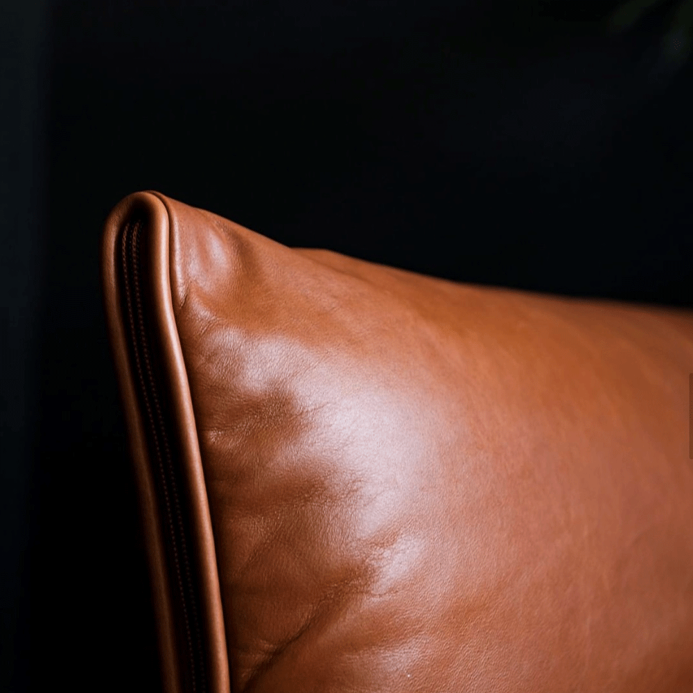 Hugo Steel Chair in Tasman New Zealand Leather - NZ Made