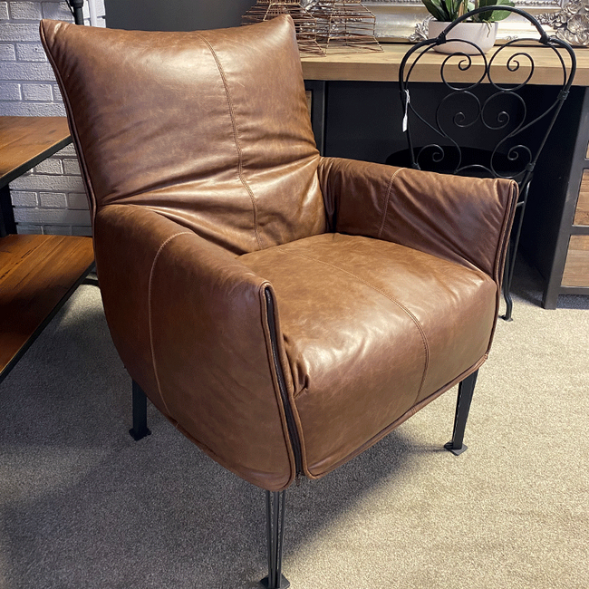 Hugo Chair in Tasman New Zealand 'Settler' Leather - NZ Made